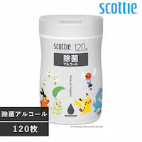 日本製紙クレシア株式会社 【数量限定品】スコッティ ウェットティシュー 除菌 アルコール 120枚 ポケモン 76628 アルコール【プラザセレクト】