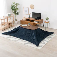 うす掛けこたつ布団 ビケ950-NV ネイビー【時間指定不可】【代引不可】【同梱不可】【プラザセレクト】