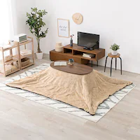 こたつ+うす掛け布団 2点セット カルミナ950WN+ビケ950BE 本体:ブラウン/布団:ベージュ【時間指定不可】【代引不可】【同梱不可】【プラザセレクト】