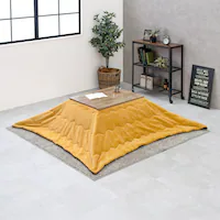 こたつ+うす掛け布団 2点セット アルテナ7560ANA+ビケ7560YE 本体:アンティークナチュラル/布団:イエロー【時間指定不可】【代引不可】【同梱不可】【プラザセレクト】