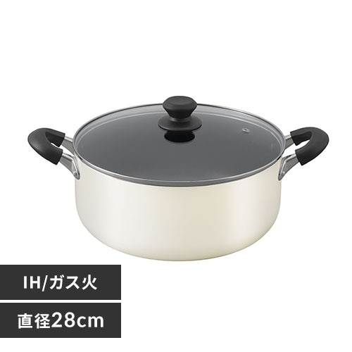 ダイヤモンドコート 両手なべ 22cm 深型 DIS-P22D ブラック H579562 │アイリスプラザ│アイリスオーヤマ公式通販サイト