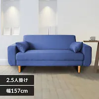 ソファ 2人掛け ワイド FBS-2P-W ブルー