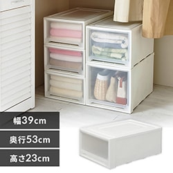 [期間限定15％OFF]チェストＩ S ホワイト クリア アイリスオーヤマ[2406SO]