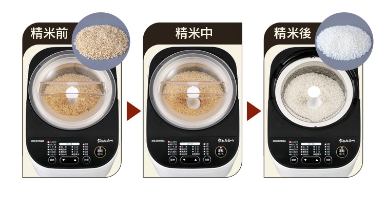 精米機 米屋の旨み 銘柄純白づき RCI-B5-W ホワイト H273930F