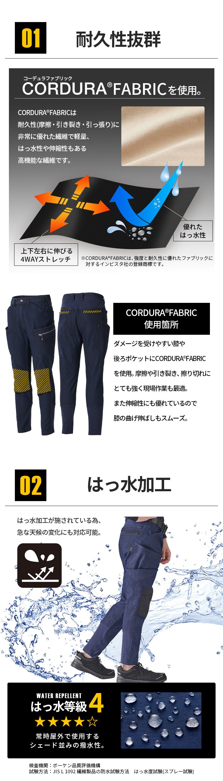 ギアカーゴパンツ FC22111-BKL ブラック Lサイズ3