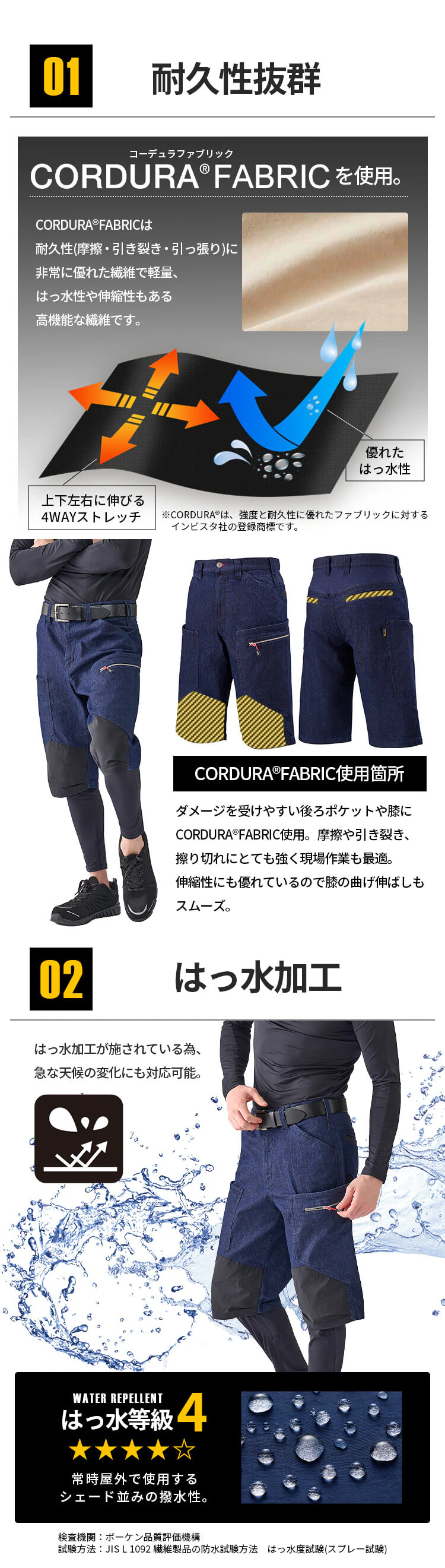 ギアハーフカーゴパンツ FC22112 全3色 全5サイズ3