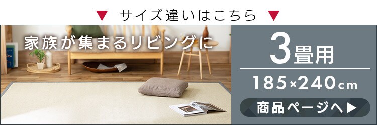 ラグ パピエ 185×240cm ORG-P1824 ベージュ×グレー5