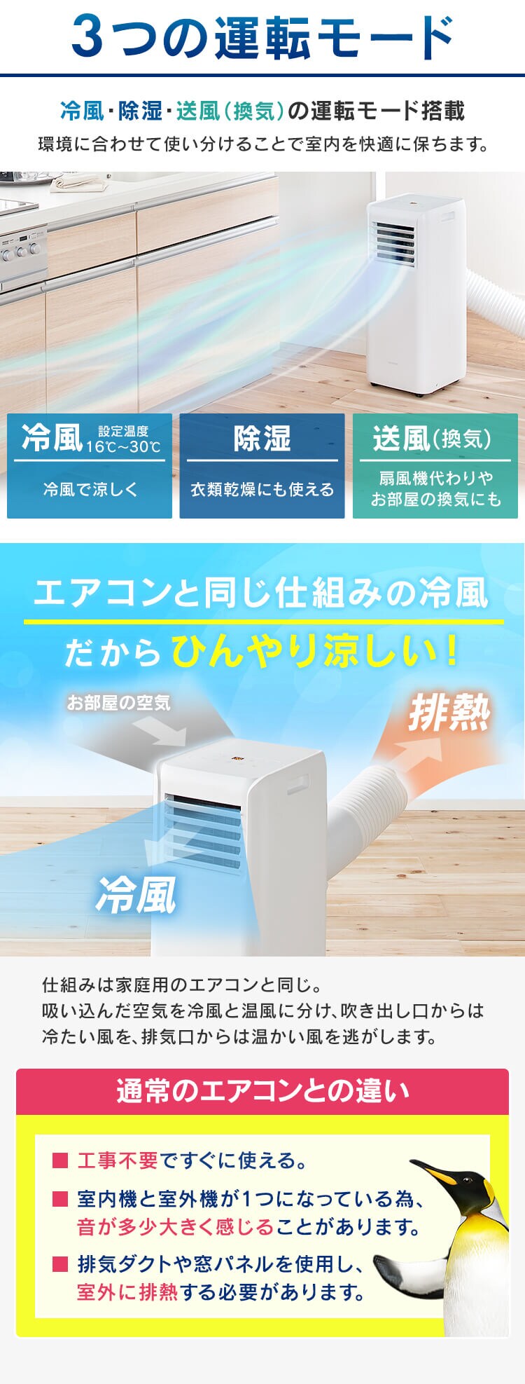 ポータブルクーラー冷専 IPA-2222G ホワイト　4.5畳2