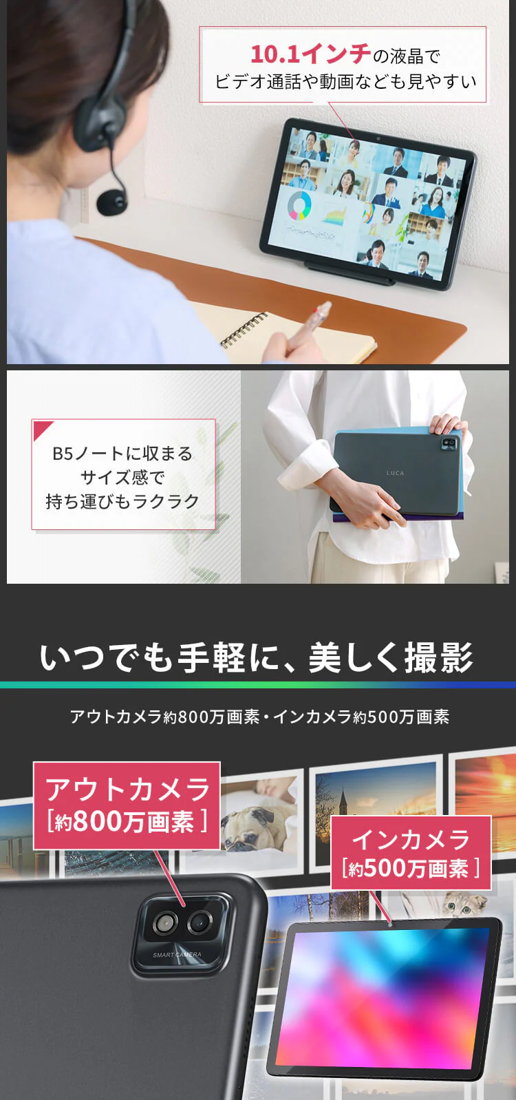 タブレット10インチ TM101N2-GY グレー 2