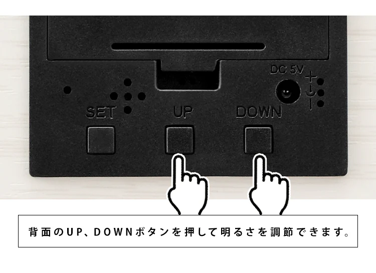 デジタル置時計 ICW-02W-W ホワイト4