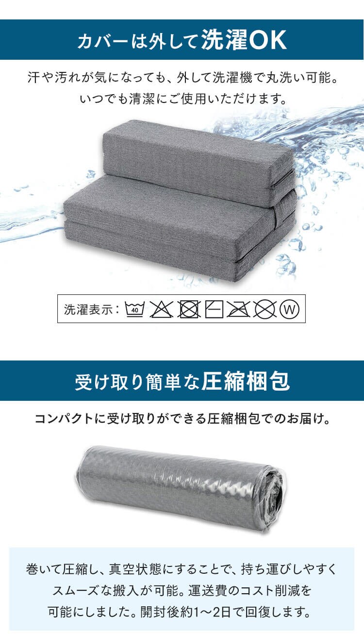 ソファ 1人掛け マットレス シングル 厚さ12cm 4WAY プロファイル加工 ウレタン SMTB4-S5