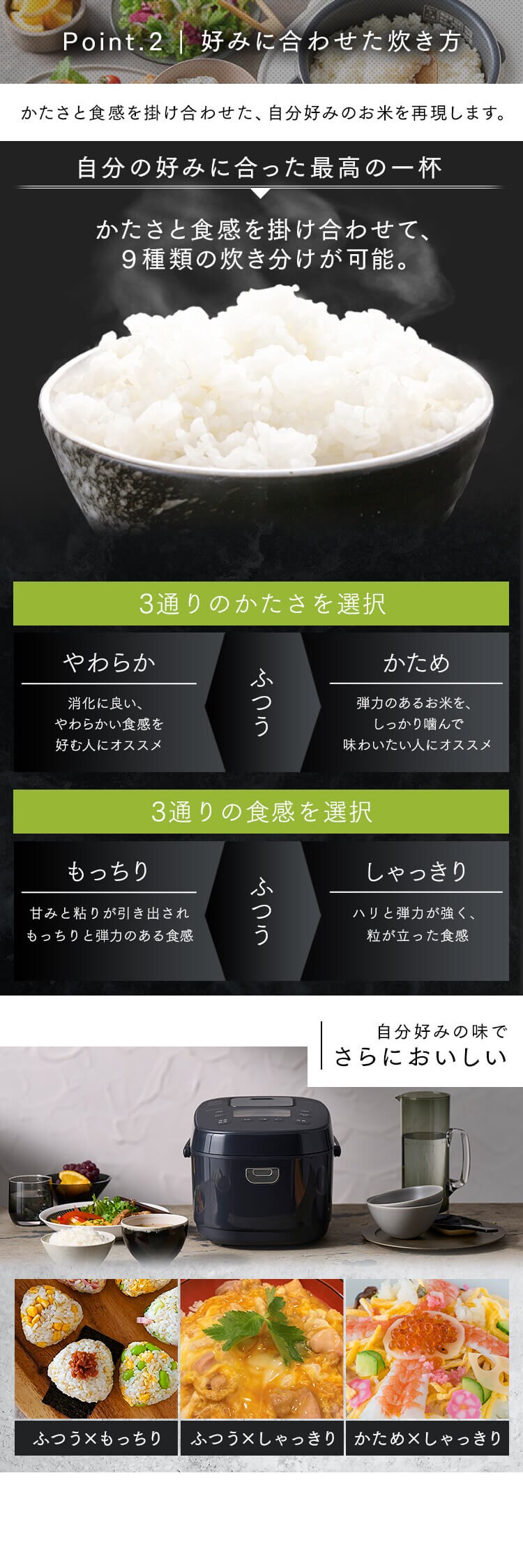 炊飯器 IH 5.5合炊き 40銘柄炊き RC-IKA50-B 極厚火釜 全2色1