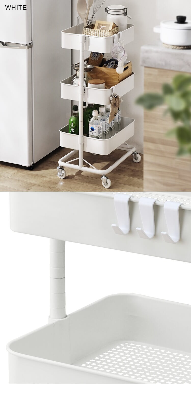 キッチンワゴン KWG-HA ブラック8