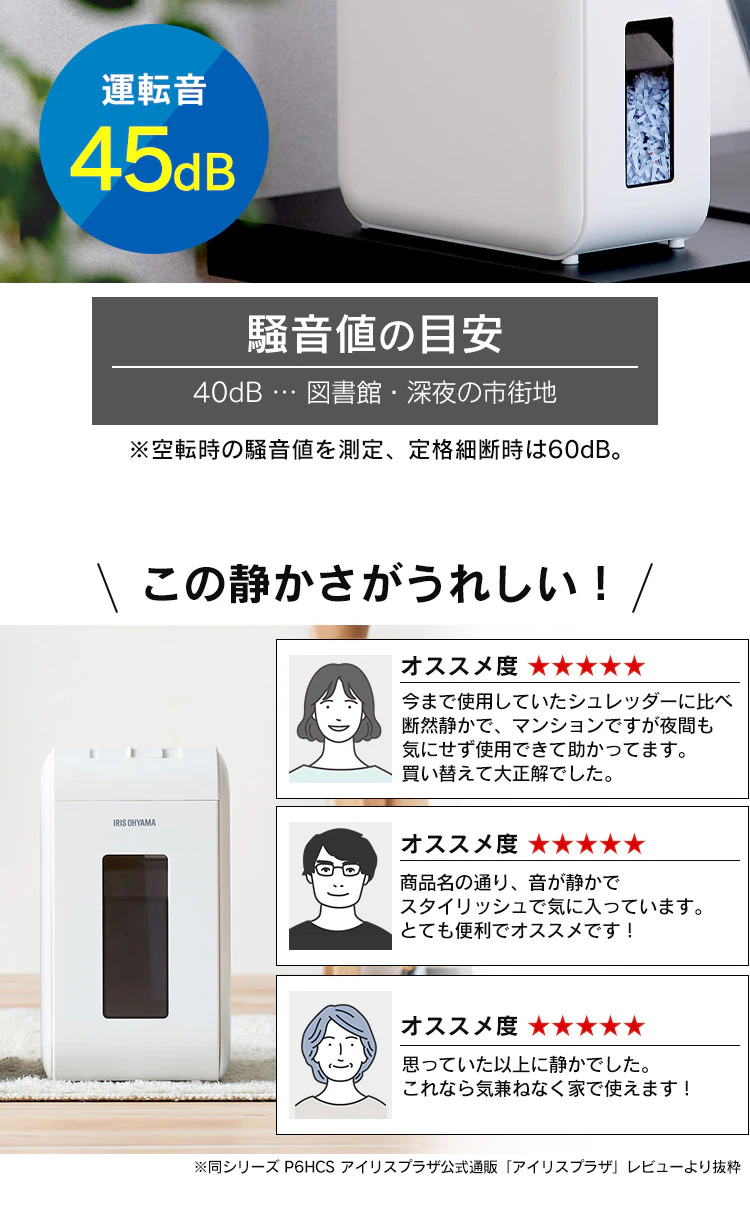 シュレッダー クロスカット 6枚同時細断 P6HS75C-B1