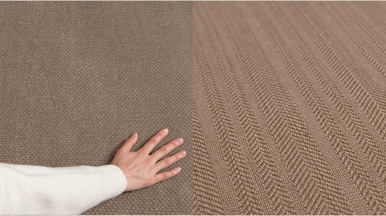 ラグ 3畳 リバーシブル ヘリンボーン×ドットベロア ORG-H1824 全2色3