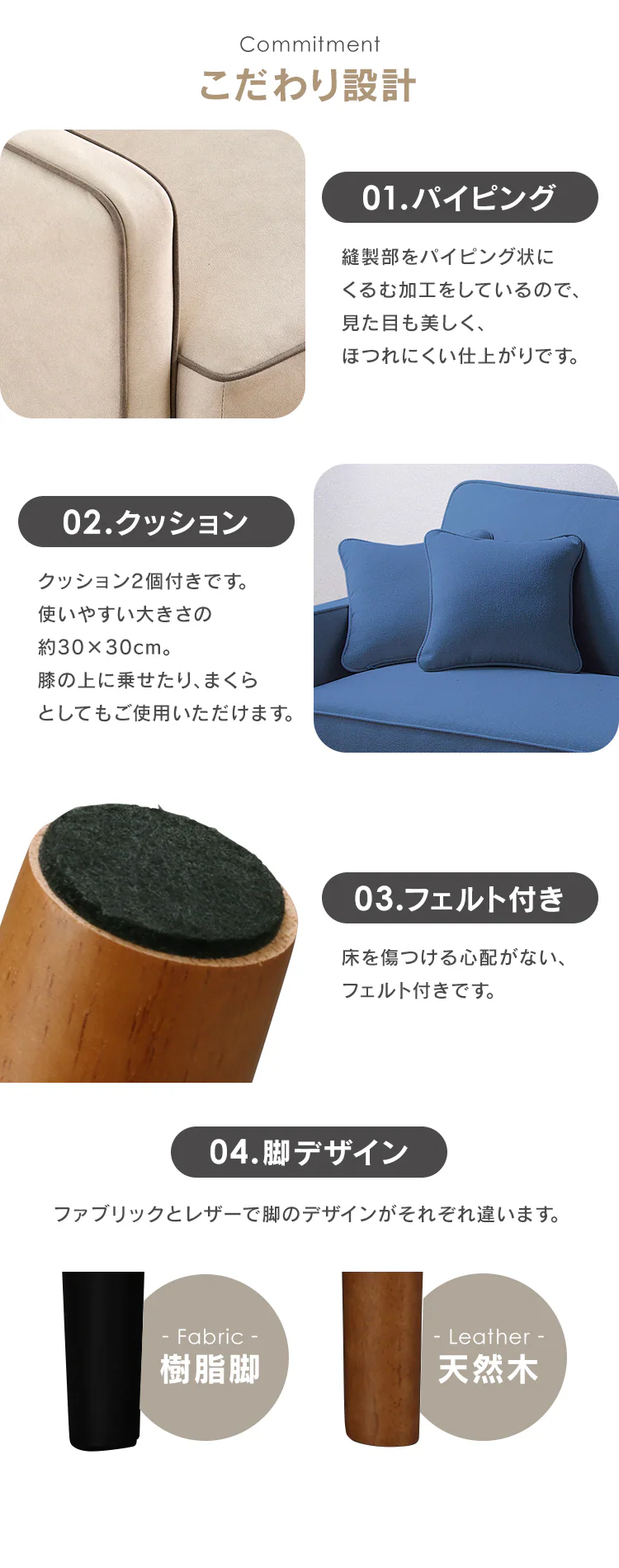 ソファ 3人掛け リクライニング ソファベッド RSB-3S ネイビー8