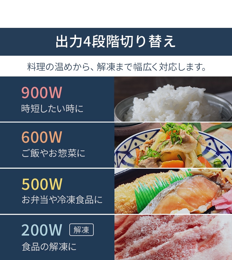 電子レンジ 22L フラットテーブル 時短ブースト機能 IMB-F2202-W ホワイト3