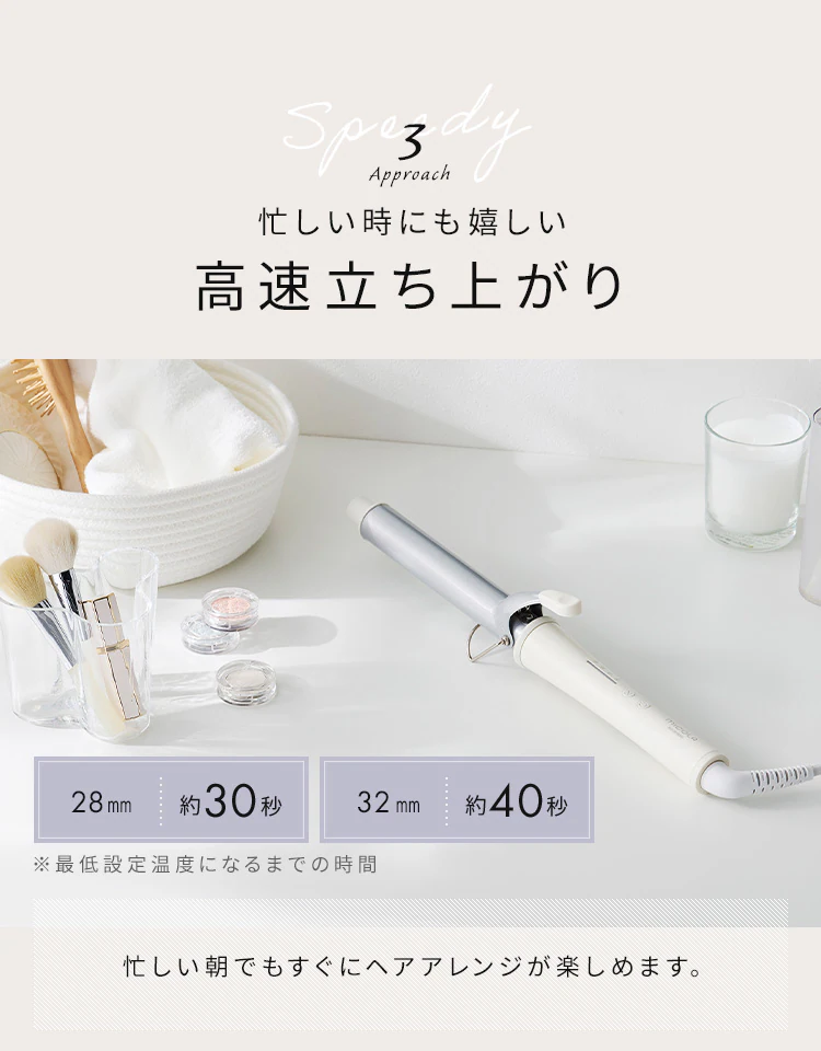MiCOLA カールアイロン HIR-MC オフホワイト 全2種8