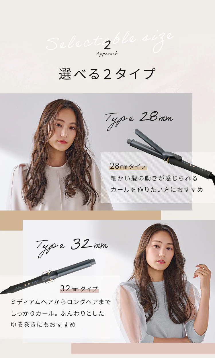 MiCOLA カールアイロン スムースケアコーティング 32mm HIR-MC202-H ダークグレー7