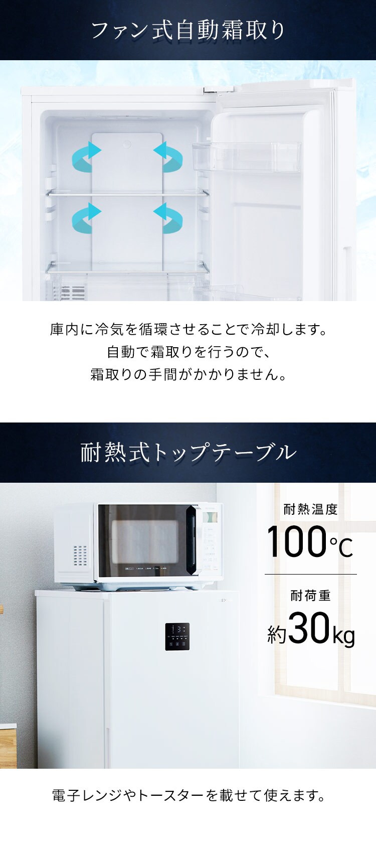 冷蔵庫 153L 自動霜取り 一人暮らし 2ドア 家庭用 幅50cm IRSN-15B-W ホワイト+床保護マット7