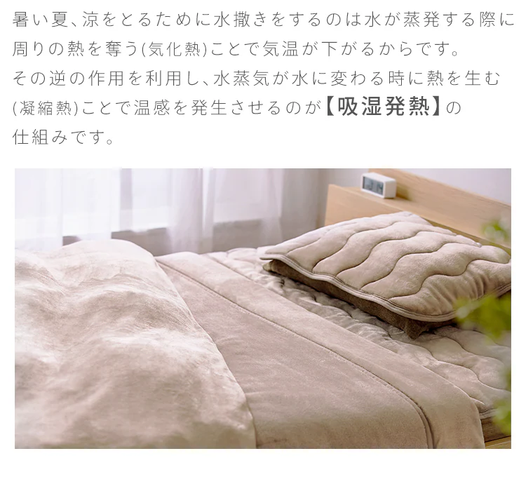 毛布 シングル 2枚合わせ 吸湿発熱 抗菌防臭 ベージュ 4