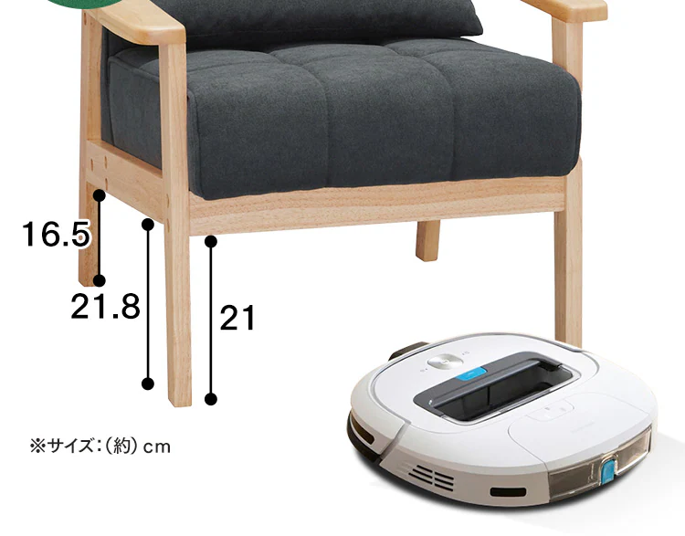 ソファ 1人掛け ウッドフレームソファ WFS-1S オフホワイト9