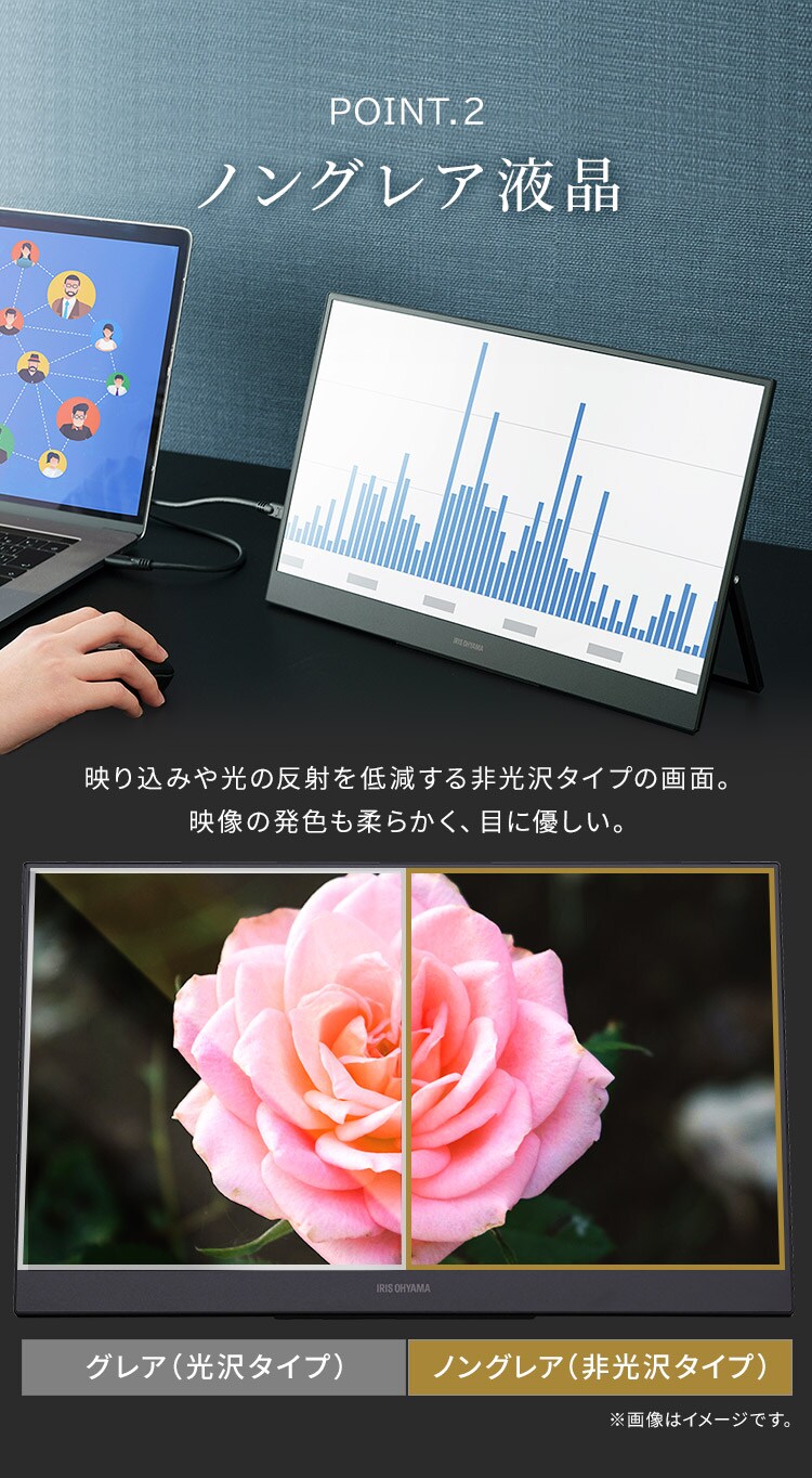 ポータブルモニター 15.6インチ 自立スタンド LUCA DP-BF162S-B4