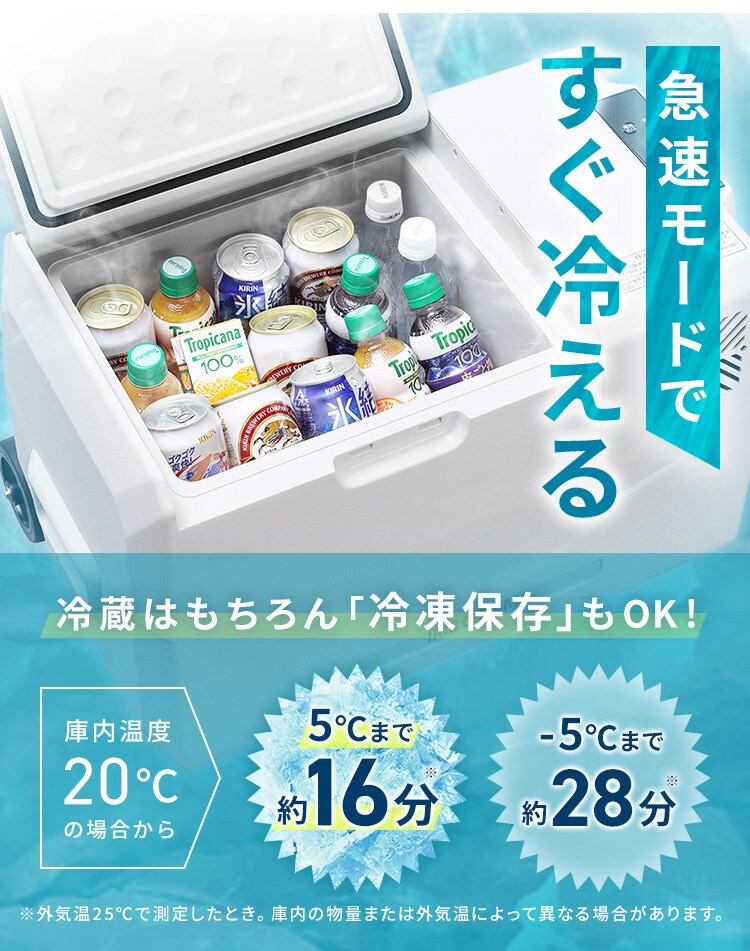 冷蔵庫 30L ポータブル 幅61.5cm IPD-3B-W ホワイト1