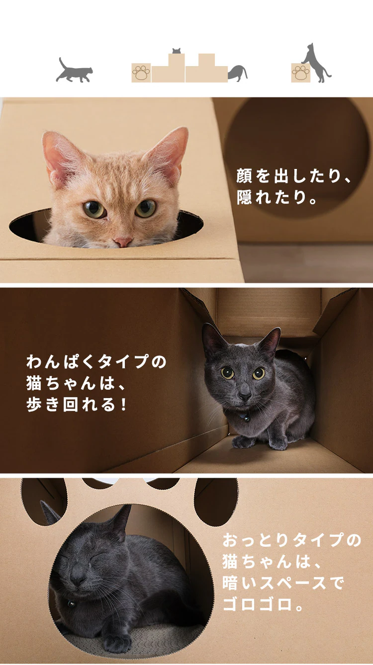 猫用おもちゃ ねこねこトンネル フルセット3