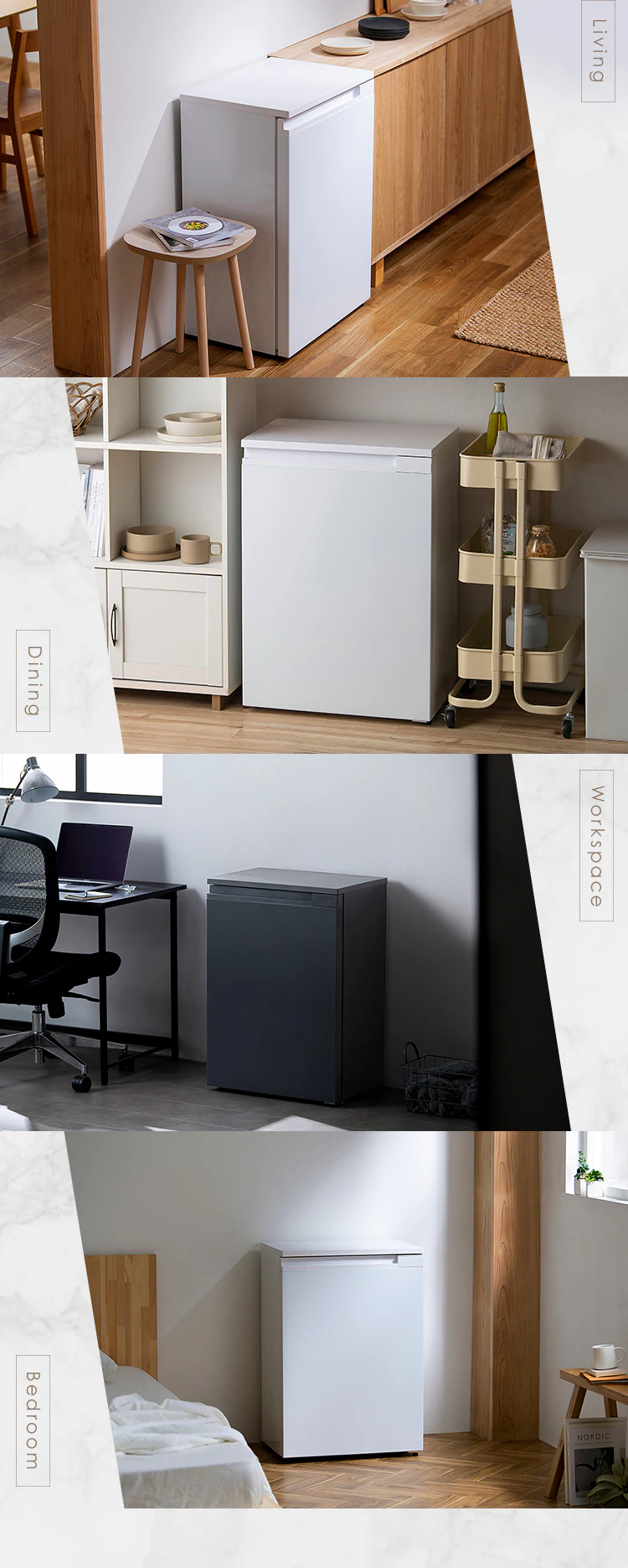 冷蔵庫 66L 自動霜取り 奥行スリム 小型 セカンド冷蔵庫 1ドア 幅55.2cm IRSN-7A-B ブラック2