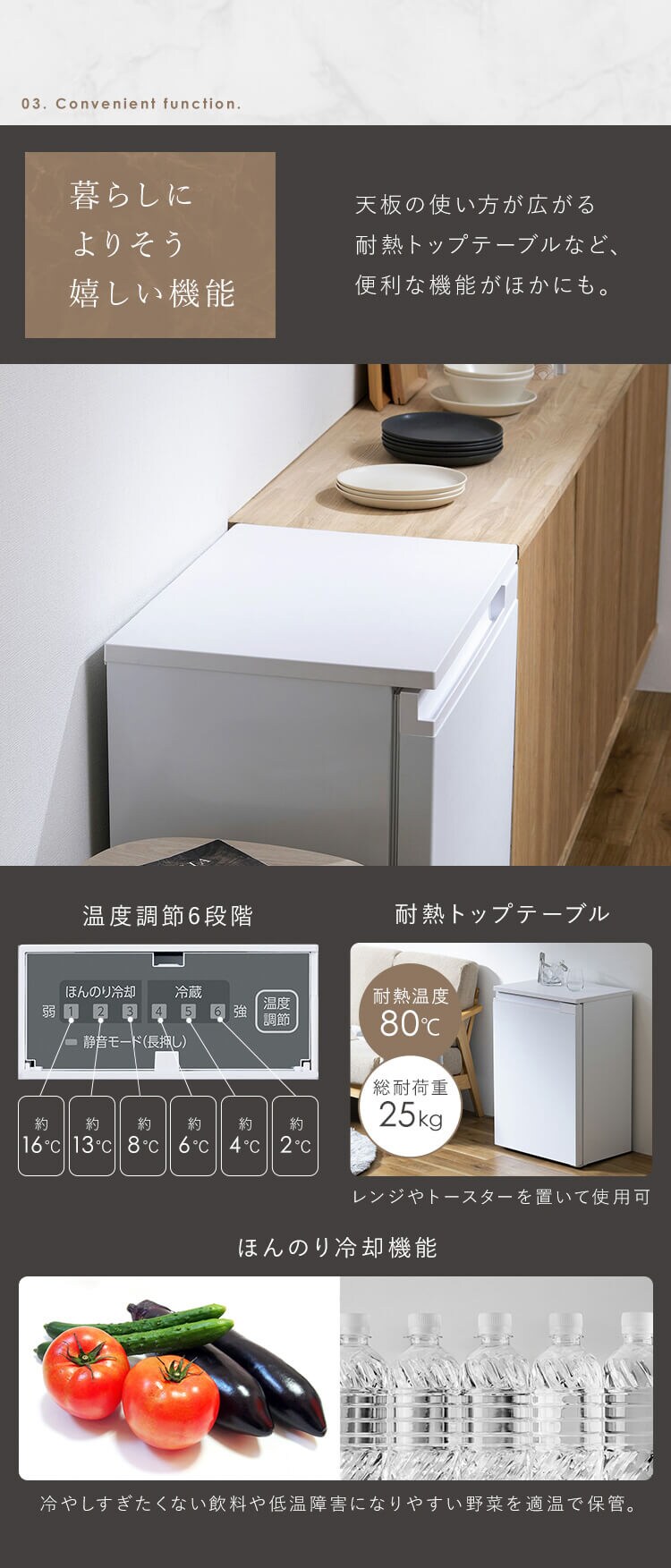 冷蔵庫 66L 奥行きスリム 小型 セカンド冷蔵庫 1ドア 奥行き39cm  ホワイト6