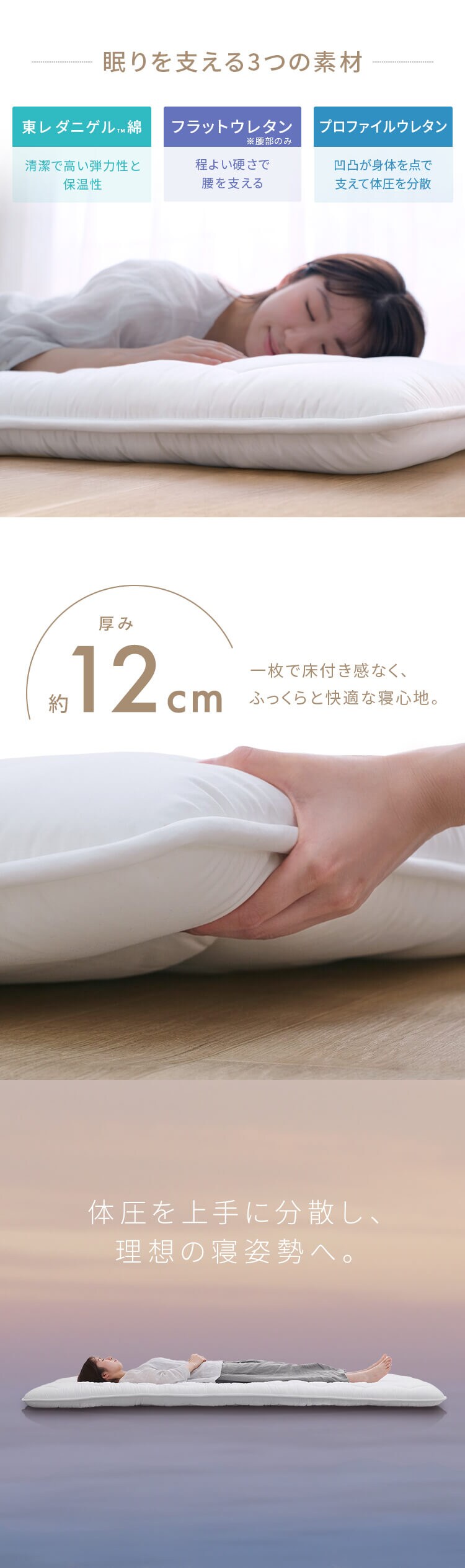 5層敷き布団 SKF-UD12-S2