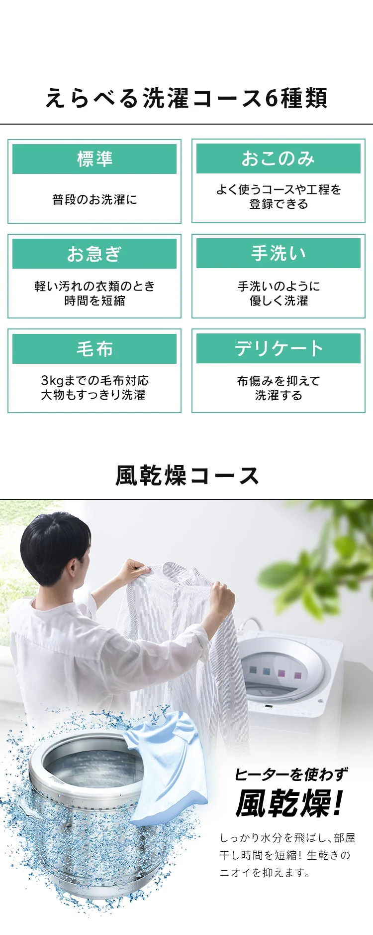 洗濯機 8kg OSH 2連タンク 洗剤自動投入 ガチ落ち極渦洗浄 省エネ 節水 ラクとれLOW設計 二人暮らし ファミリー向け ITW-80A01-W8
