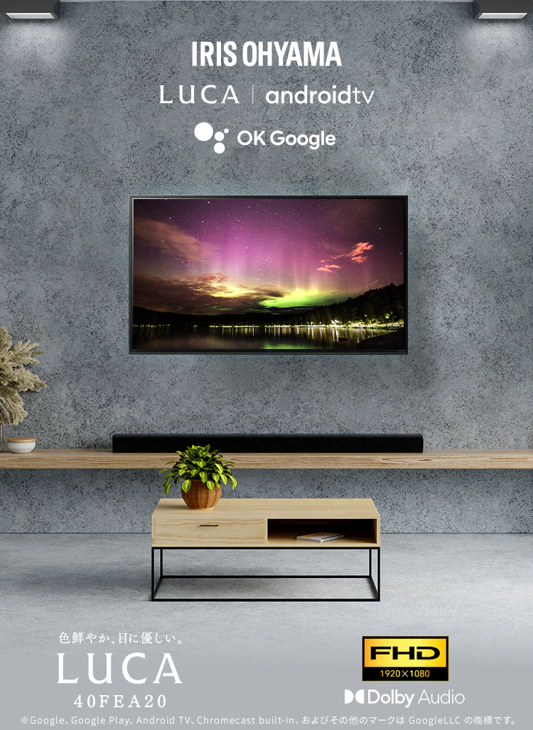 スマートテレビ 40V型 LUCA 40FEA20【前払い不可】【代引き不可】【同梱不可】1