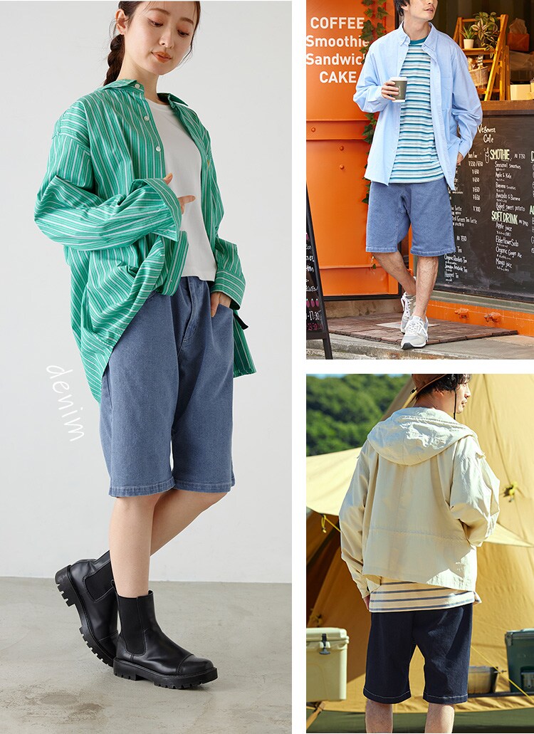 デニムクライミングハーフパンツ FC23101-IBS インディゴブルー Sサイズ2