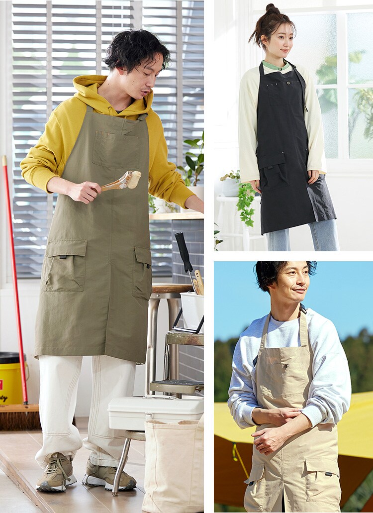 防融加工撥水エプロン FC23102-BESM ベージュ S／Mサイズ2
