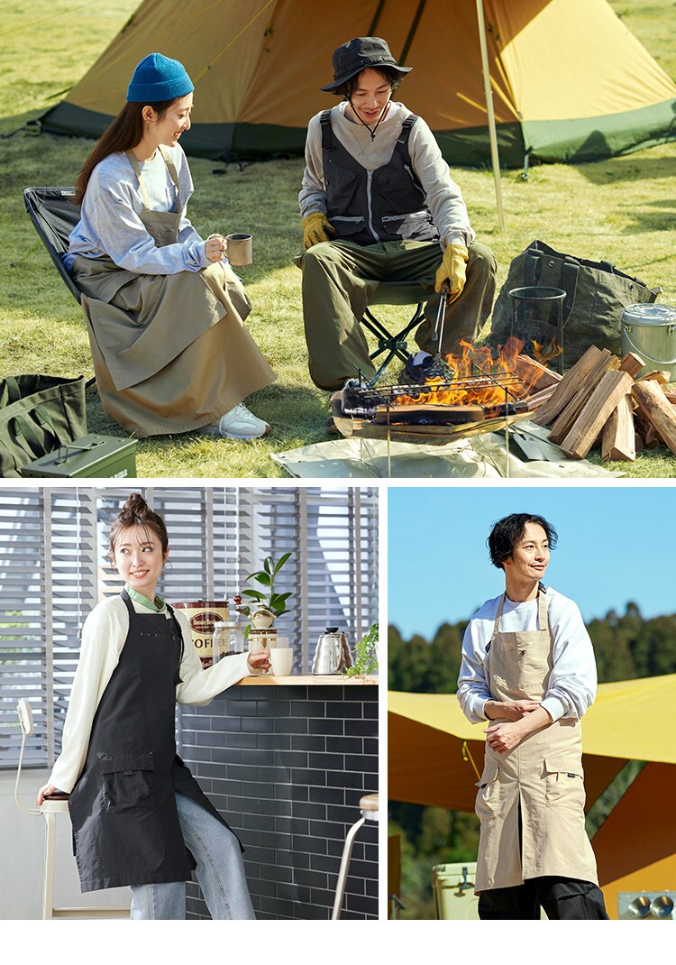 防融加工撥水エプロン FC23102-BESM ベージュ S／Mサイズ6