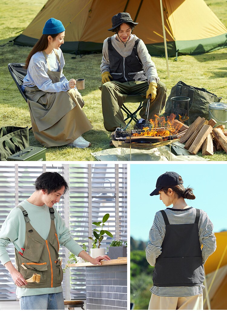 防融加工撥水マルチポケットベスト FC23103-BKS ブラック Sサイズ6