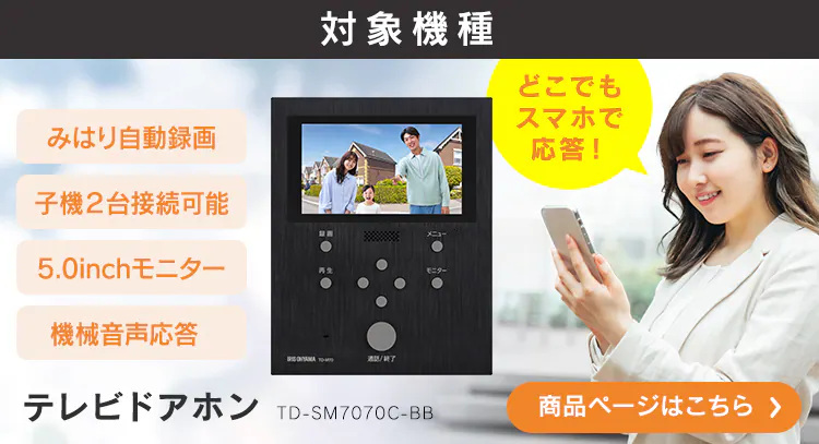 テレビドアホン 玄関子機 ブラック1