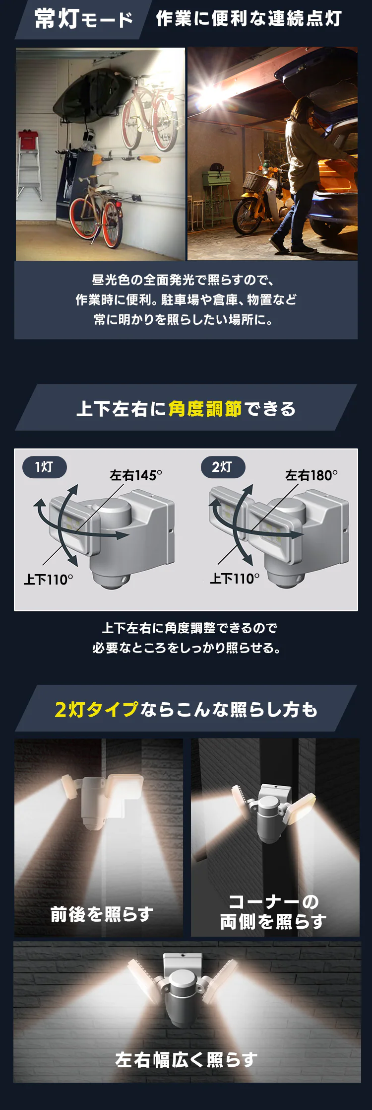センサーライト 防犯 LED ACコンセント式 パールホワイト LSL-ACSN-6009