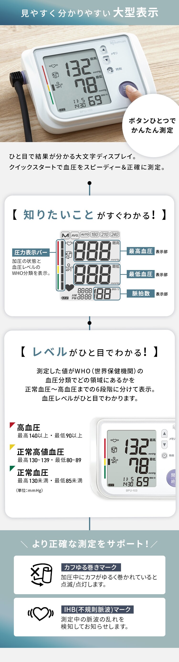 上腕式血圧計 ハードカフ BPU-1035