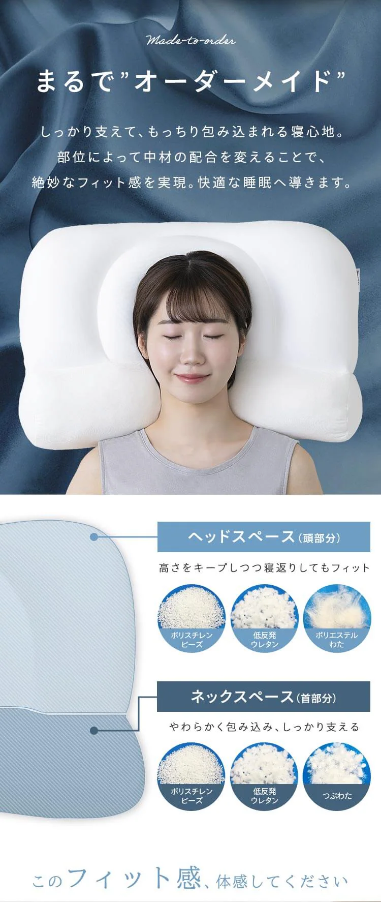 枕 ストレートネックケア 首サポート PLW-SNB4558 2