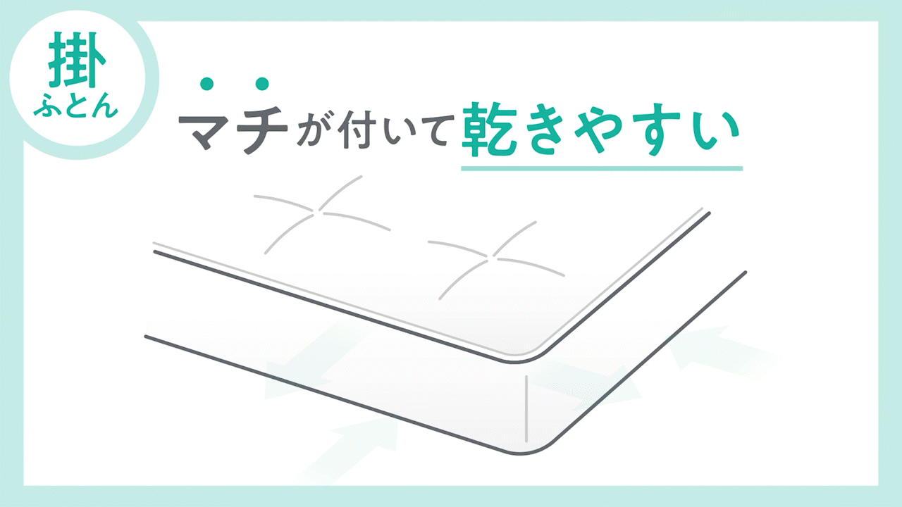 洗える掛け布団 洗濯ネット付 KKF-WB15-SN ホワイト3