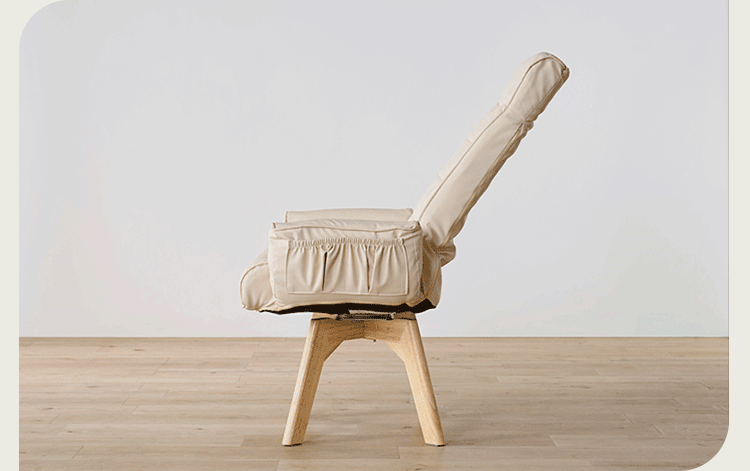 椅子 回転式 リクライニング ハイバック レザー調 LECN-KHB ブラック11