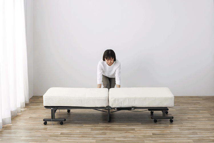 【訳あり】ベッド セミシングル 折りたたみ 電動 リクライニング 厚さ15cm OTBSS-CDN3