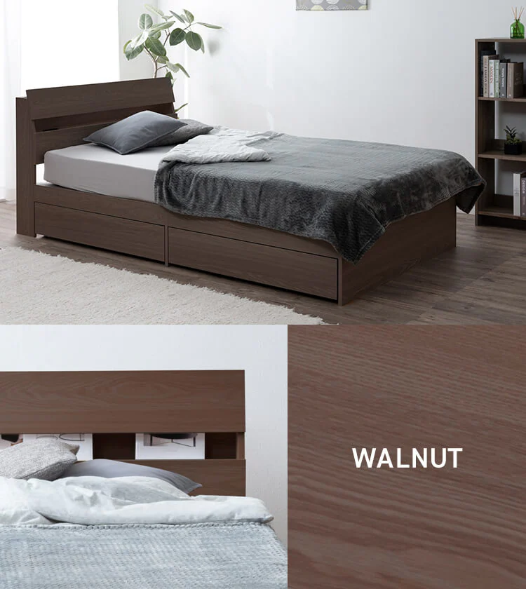 ベッド シングル 収納付き STBS-S ナチュラル12