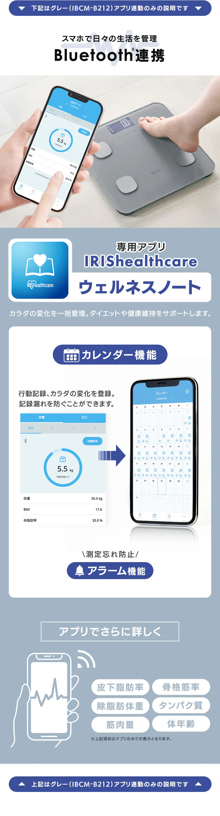 体重計 体組成計 薄型 体組成計 IBCM-211-W ホワイト【ラッピング対象品】3