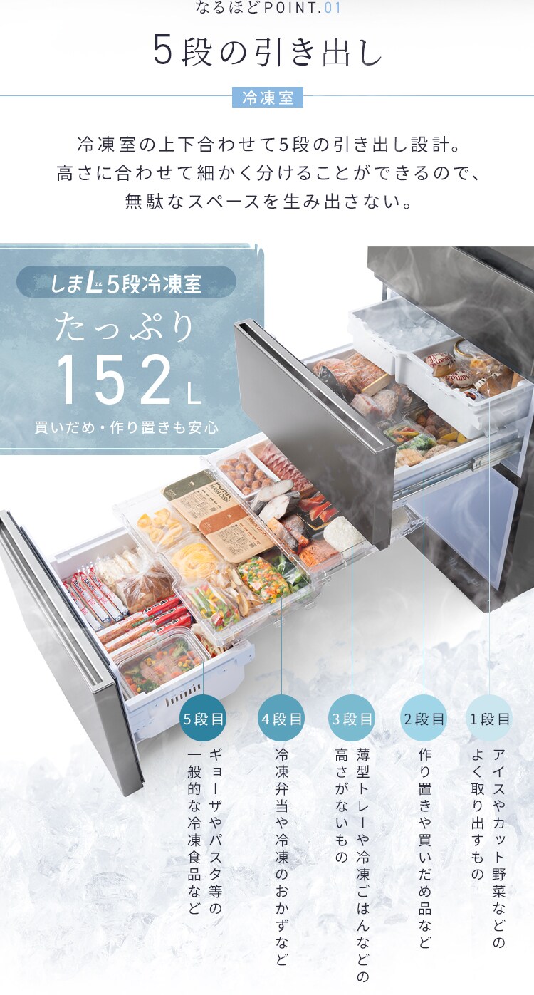 冷凍冷蔵庫 428L IRSN-SX43A 全2色2