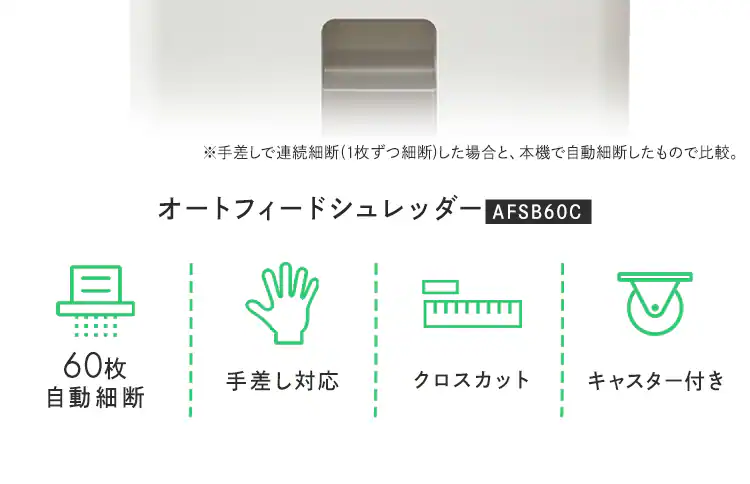 オートフィードシュレッダー AFSB60C ホワイト2
