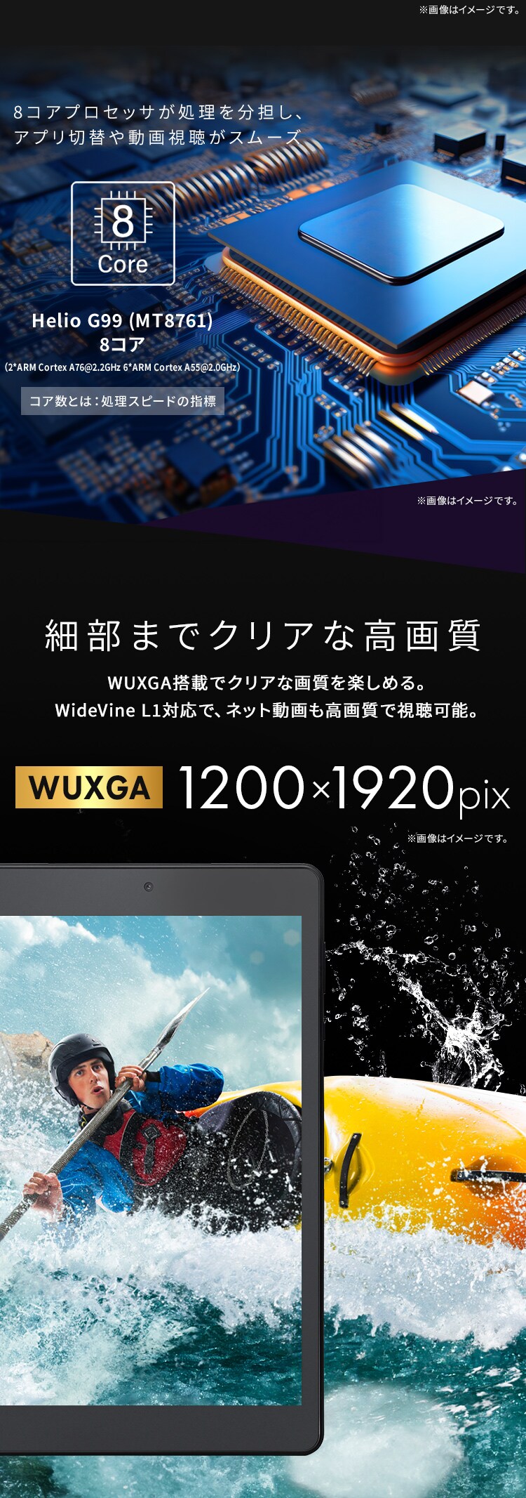 タブレット 8インチ TM083M4V1-B ブラック2